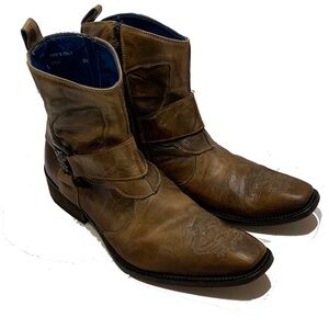 Mark Nason Leather Boots with Embossed Design
